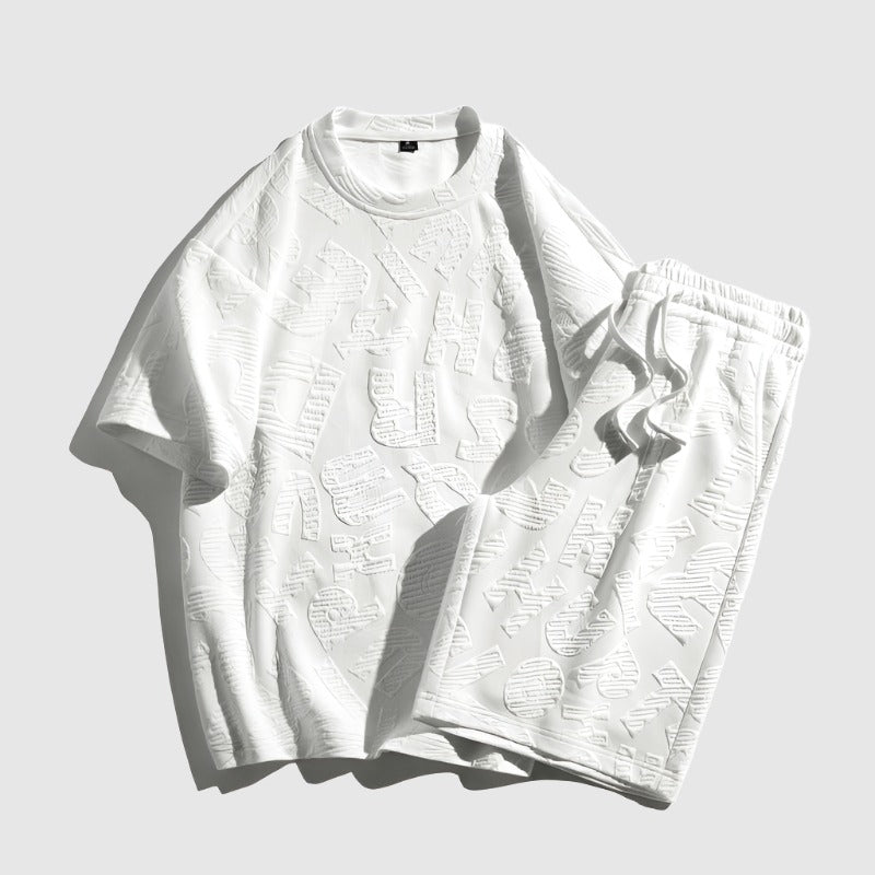 Men's Casual Outfit Set with T-Shirt and Shorts - ChoreGirl