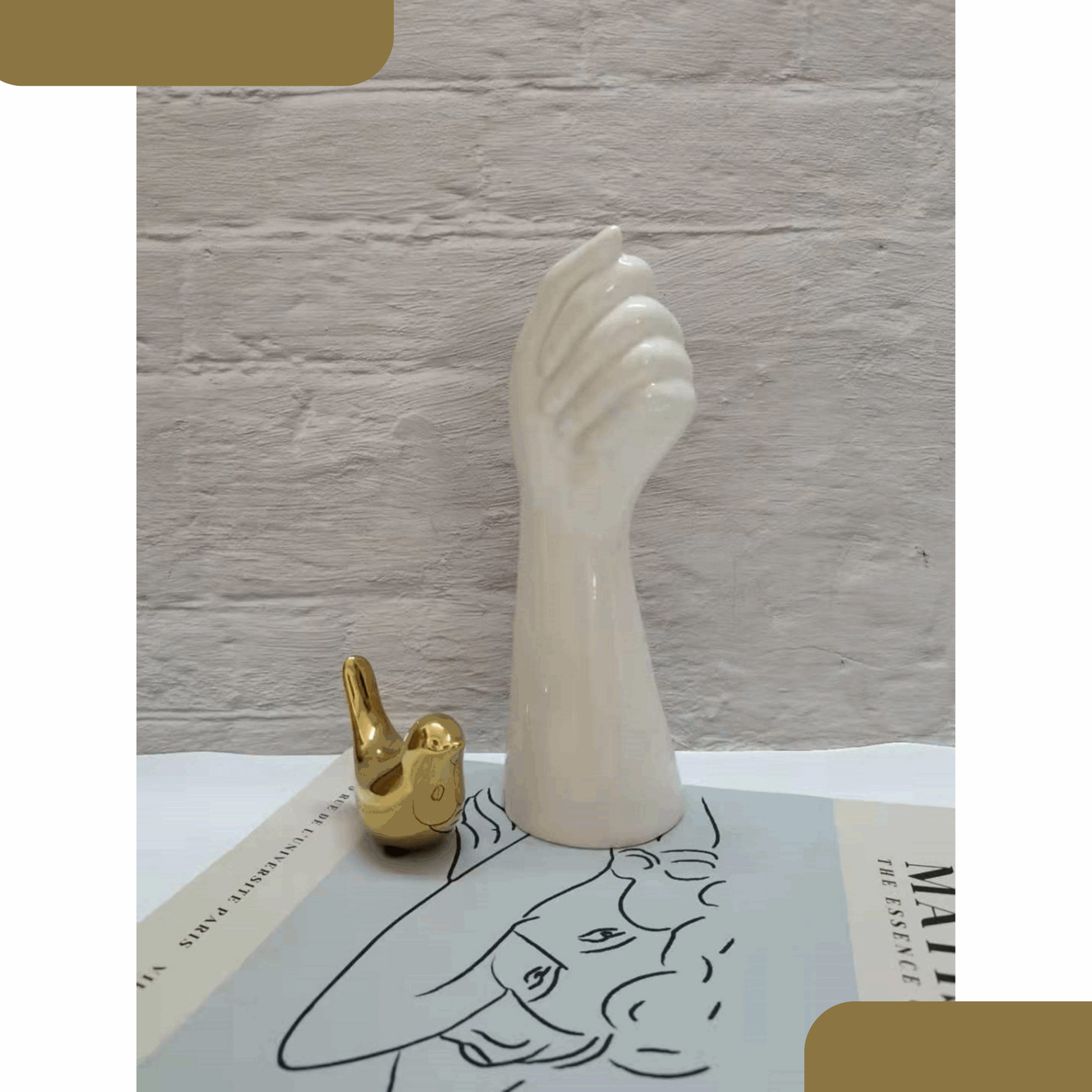 Hand Shaped Ceramic Vase - ChoreGirl