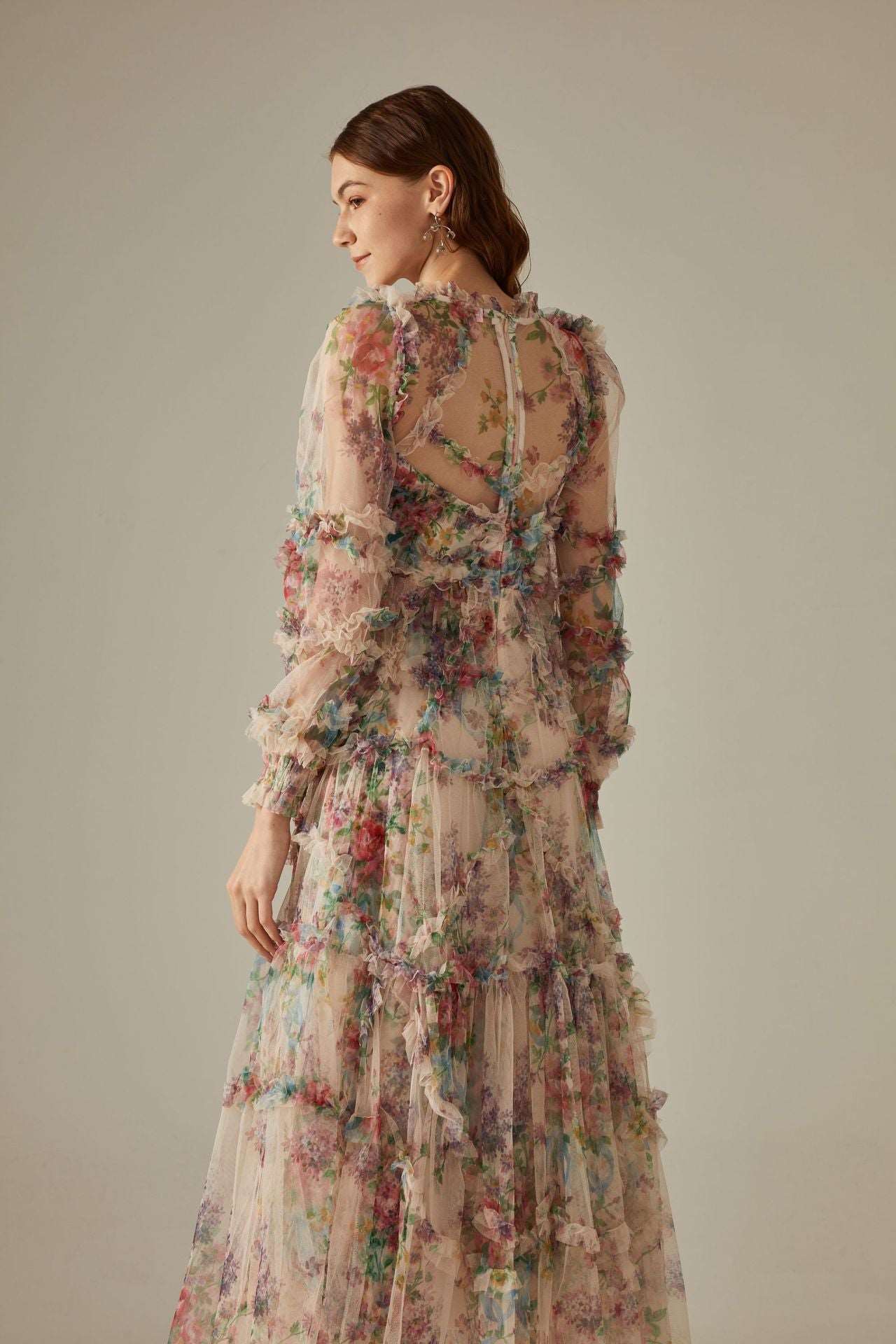 Women's Elegant Organza Pleated Dress - ChoreGirl