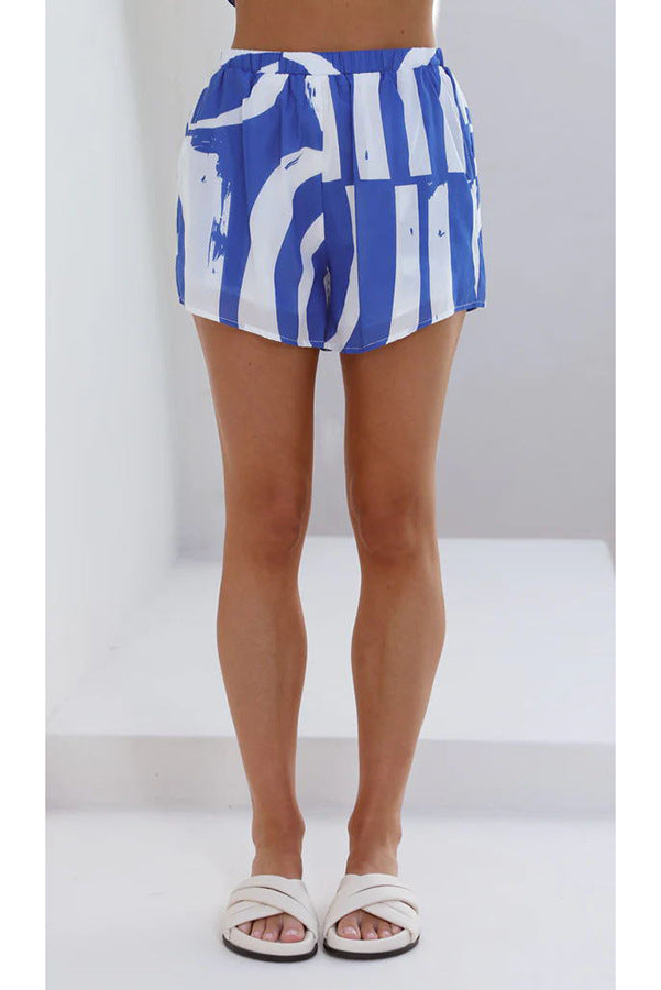 Women's Casual Short Sleeved Shirt and Shorts Loungewear Outfit Set - ChoreGirl