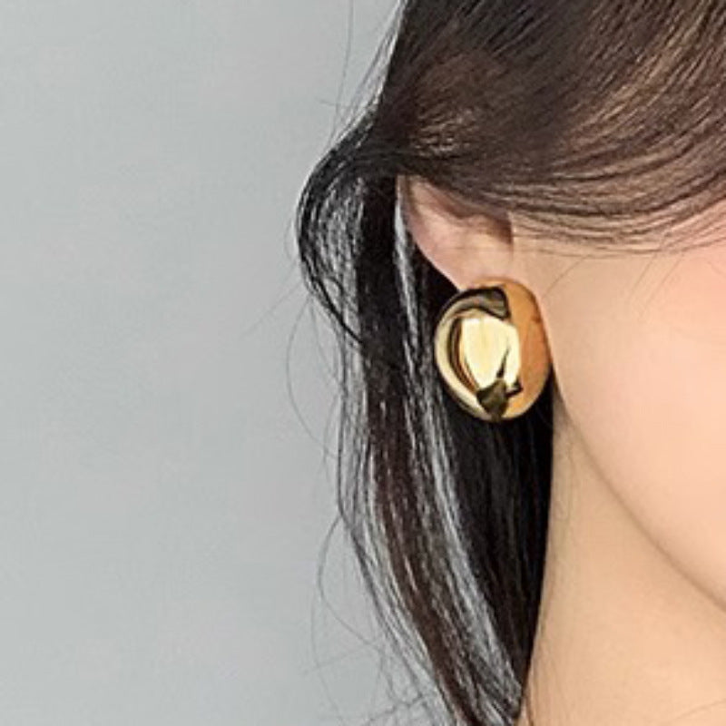 Women's Gold Color Large Earrings - ChoreGirl