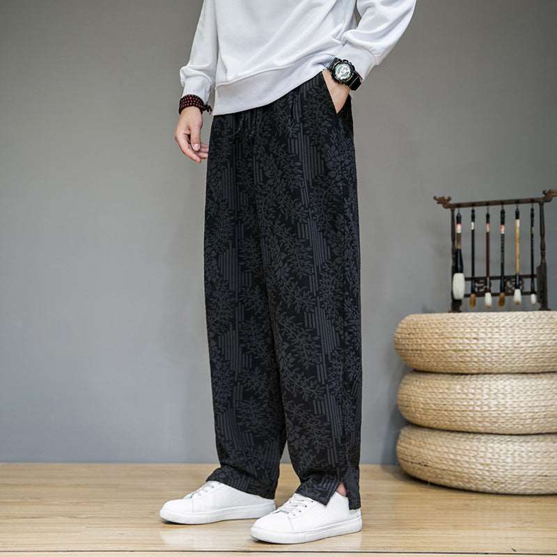 Men's Elegant Loose Straight Leg Pants - ChoreGirl