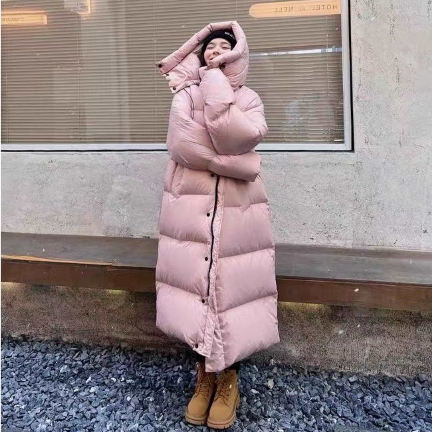 Women's Long Loose Over-knee Cotton-padded Coat - ChoreGirl