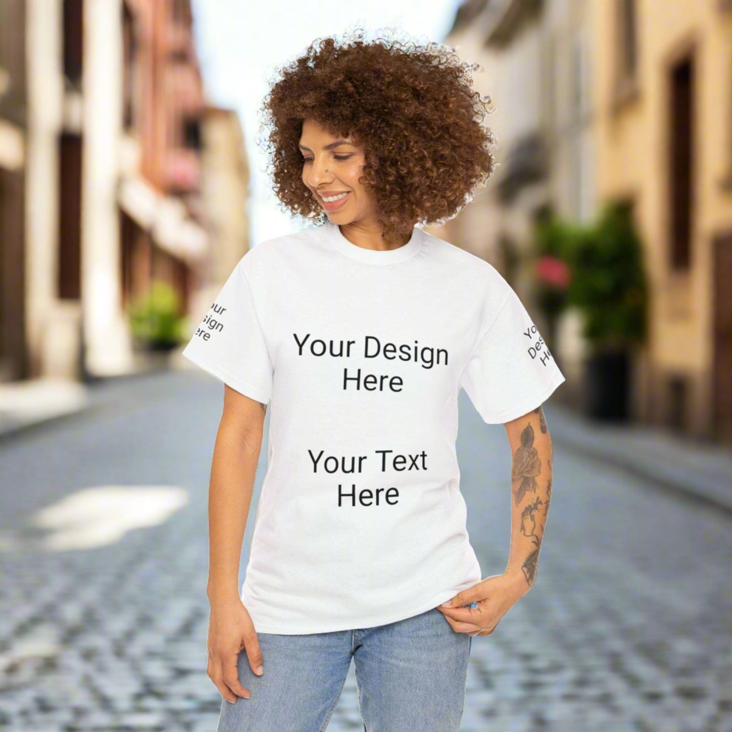 Custom Unisex Personalized Heavy Cotton Tee T-Shirt | Gildan 5000 | PERSONALIZED - ChoreGirl
