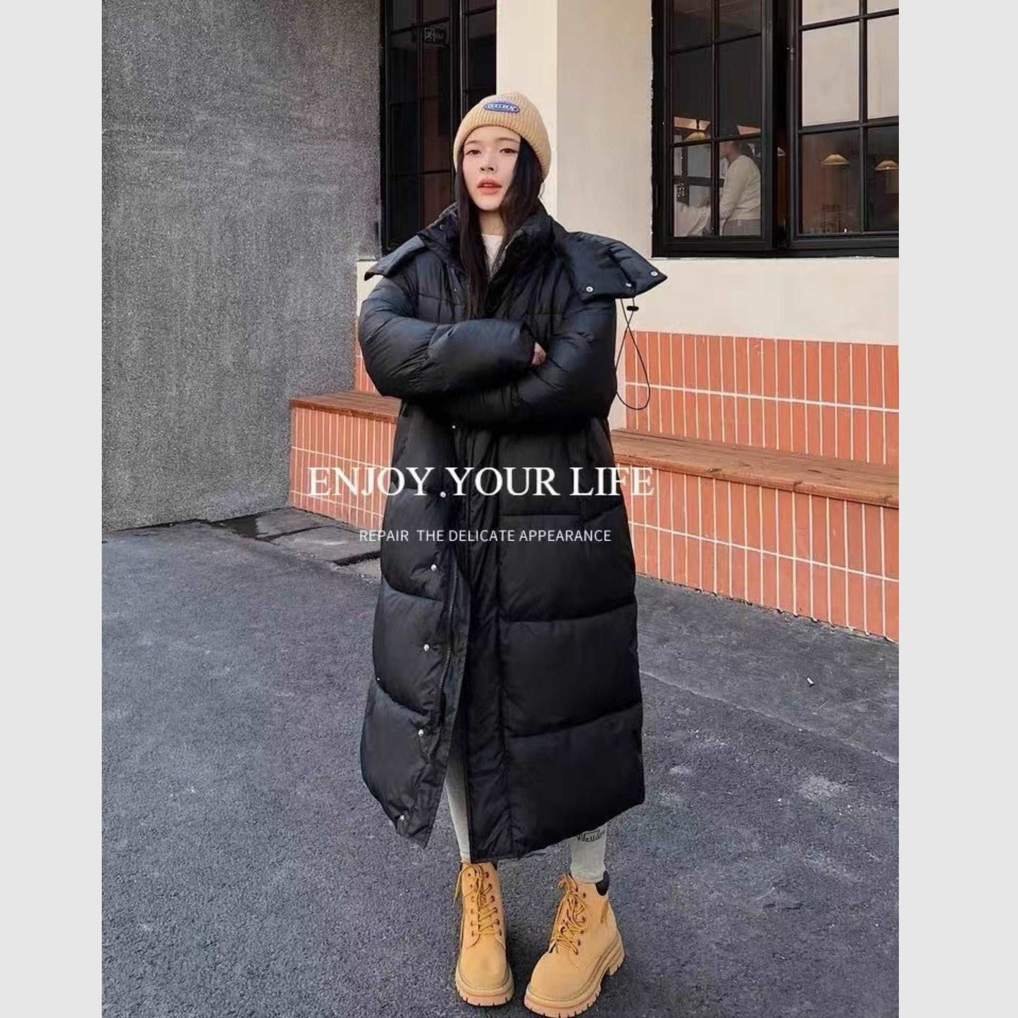 Women's Long Loose Over-knee Cotton-padded Coat - ChoreGirl