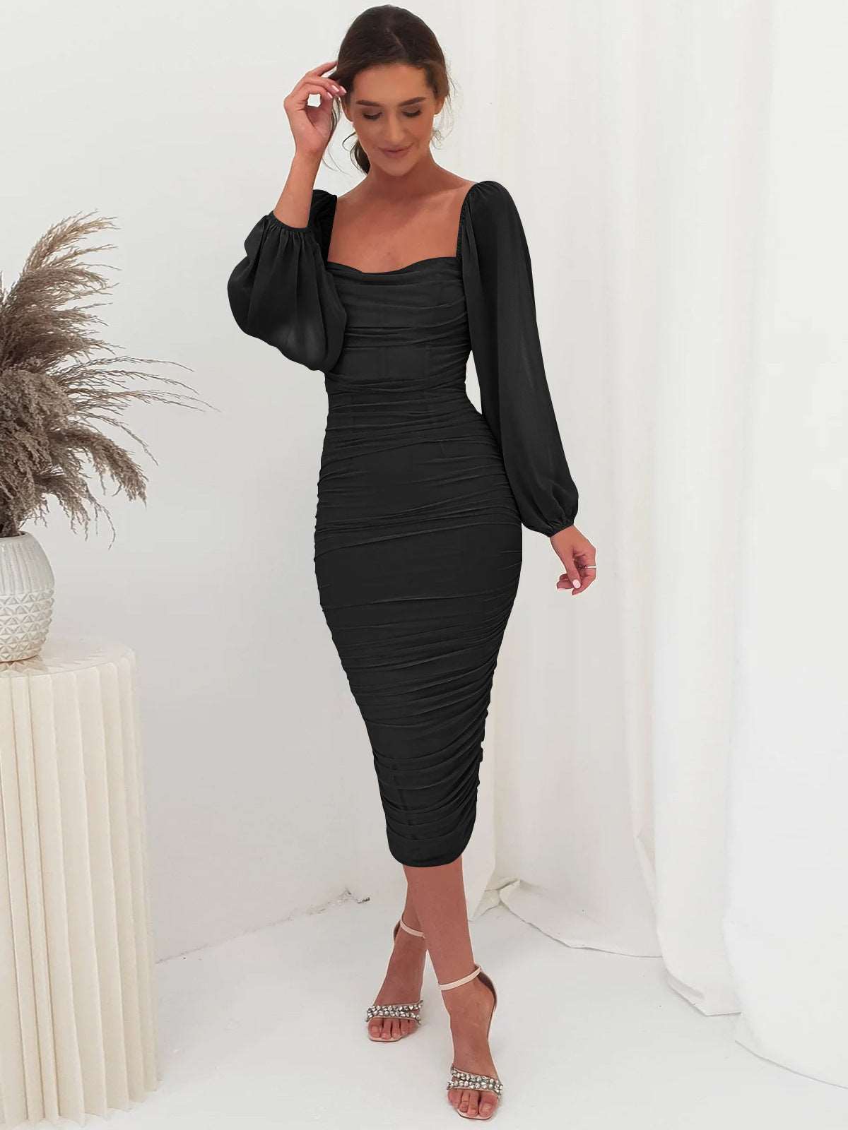 Women's Fashion Lace Stitching Tight Dress - ChoreGirl