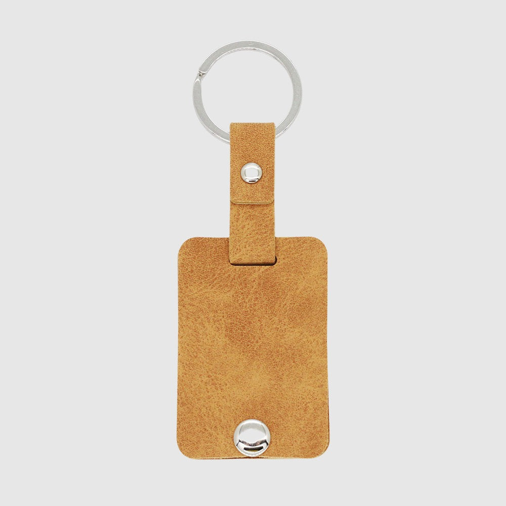 Custom Acrylic Photo Leather Keychain | PERSONALIZED - ChoreGirl