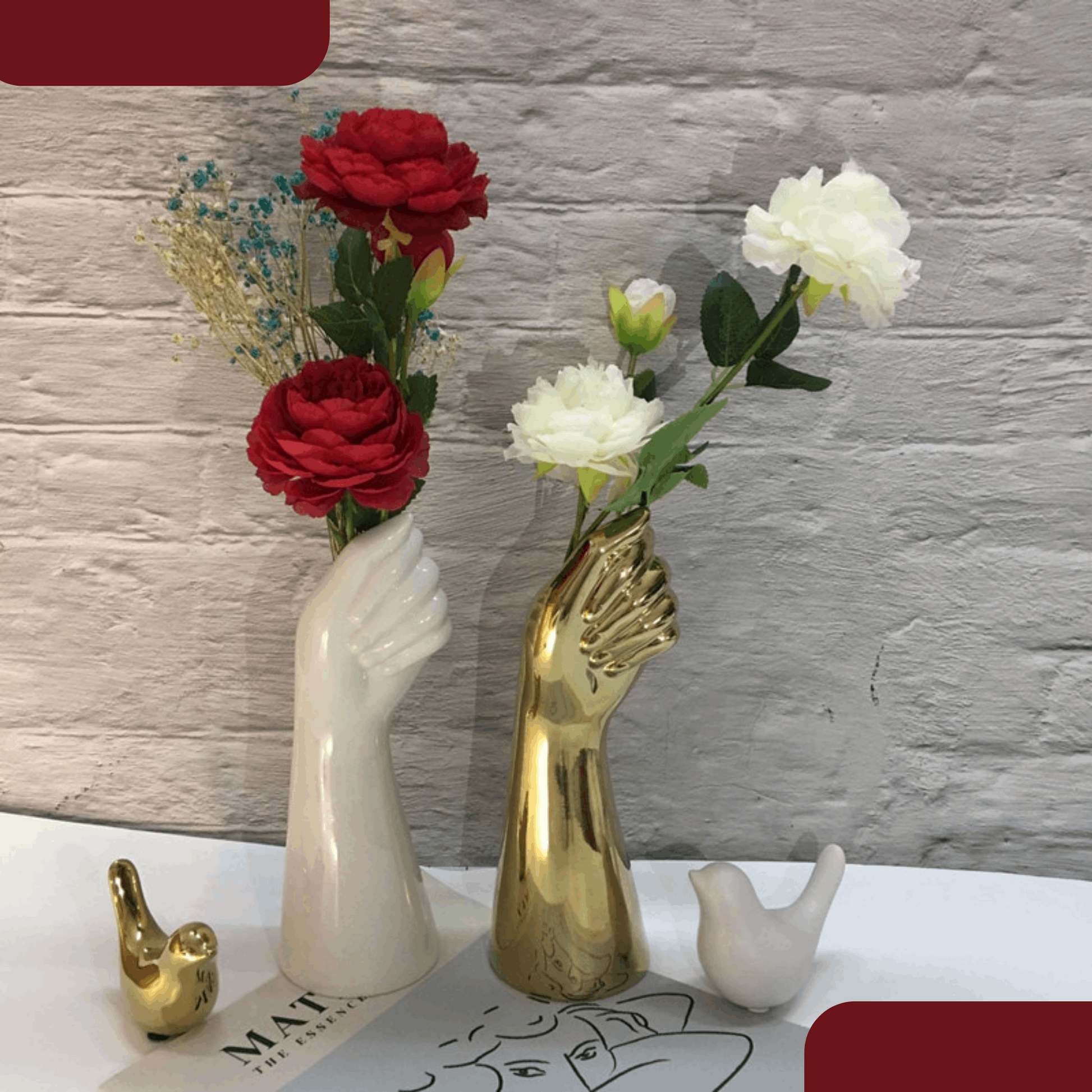 Hand Shaped Ceramic Vase - ChoreGirl