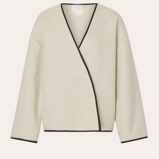 Women's Casual Loose Jacket with Scarf - ChoreGirl