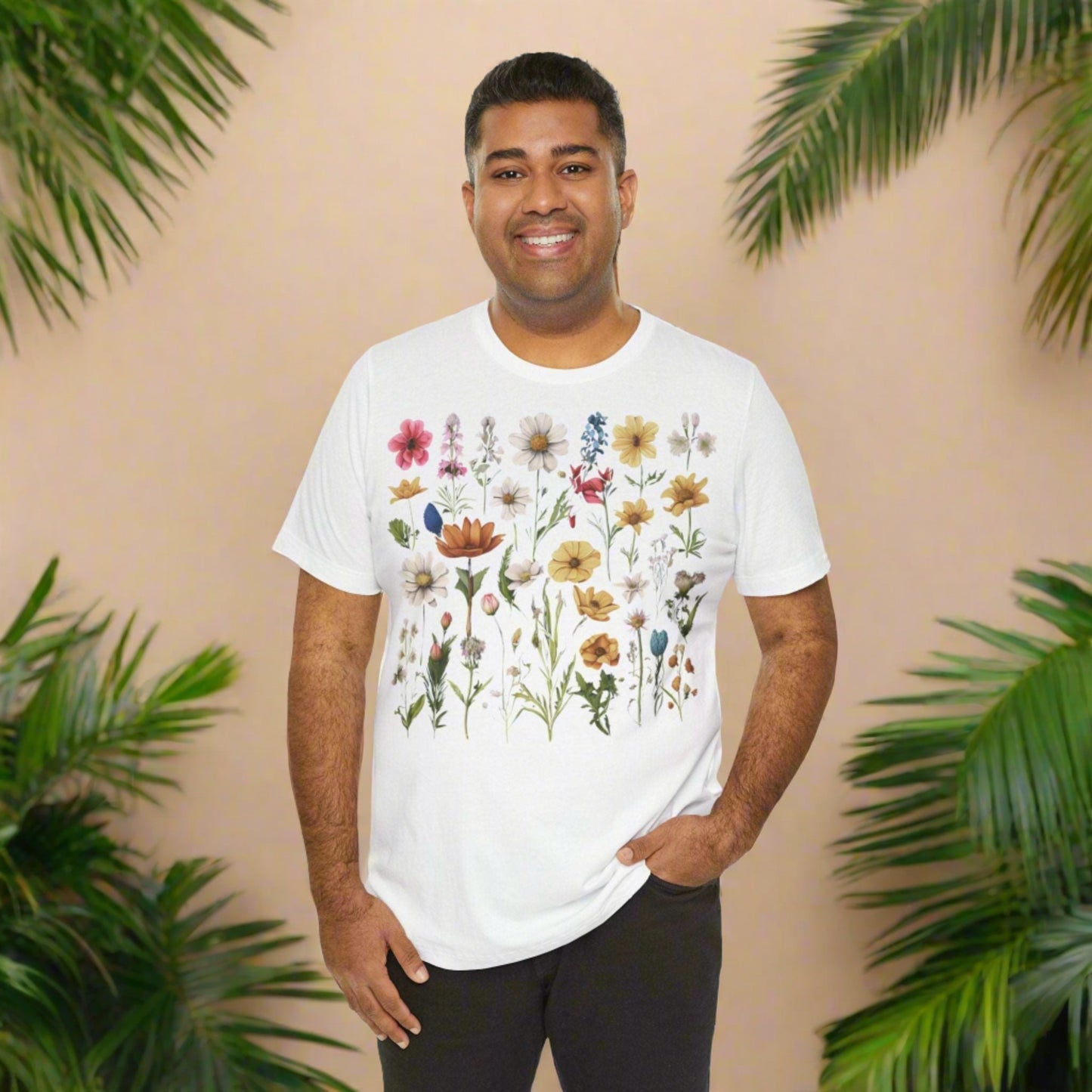 Custom Unisex Vintage Gardening Style Flower Jersey Short Sleeve Tee | PERSONALIZED - ChoreGirl