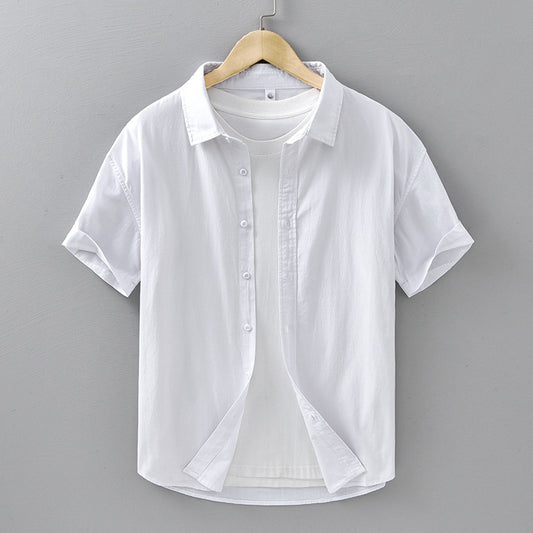 Men's Casual Cotton Short Sleeved Shirt - ChoreGirl