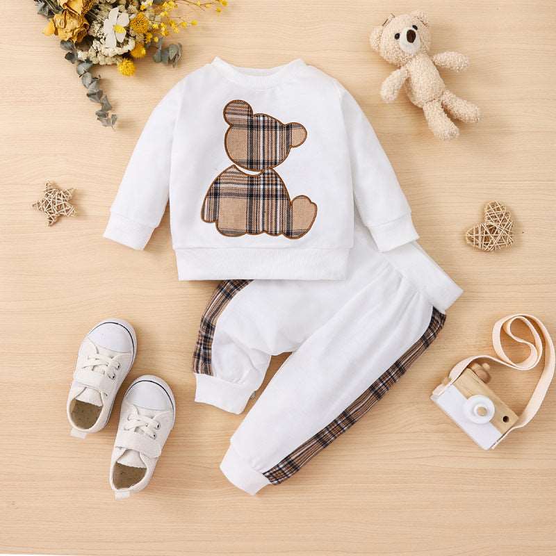 Baby Boy Long Sleeved Sweatshirt and Pants Two-piece Outfit Set - ChoreGirl