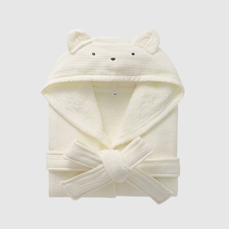 Kids Cotton Towel Material Long Sleeved Bathrobe - ChoreGirl