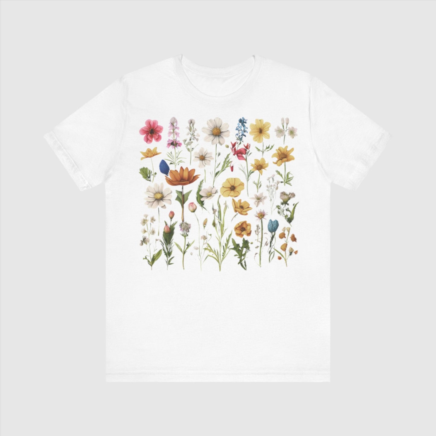 Custom Unisex Vintage Gardening Style Flower Jersey Short Sleeve Tee | PERSONALIZED - ChoreGirl