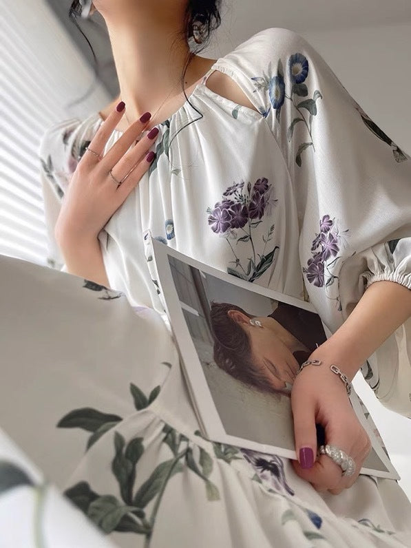 Women's Light Silk Elegant Loose Fit Dress - ChoreGirl