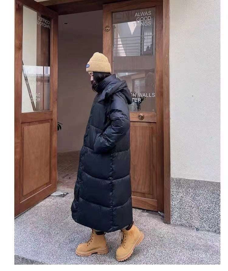 Women's Long Loose Over-knee Cotton-padded Coat - ChoreGirl