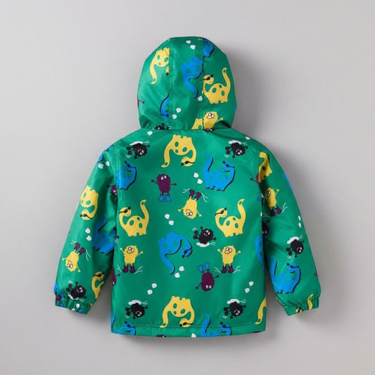 Baby Boy's Cute Dinosaur Windproof And Rainproof Hooded Jacket or Pants (NOT A SET) - ChoreGirl