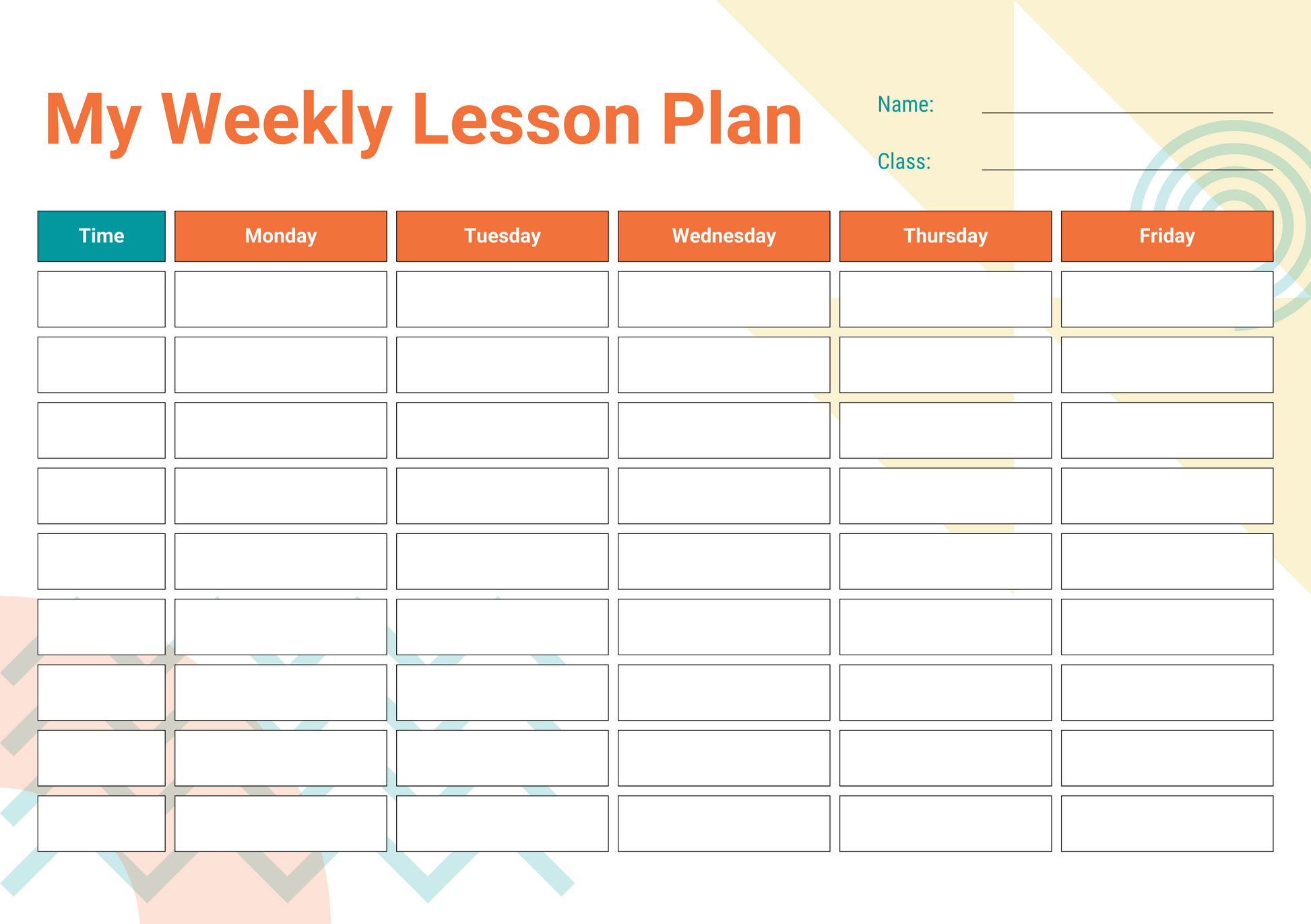 Custom Timetable with Colorful Designs - Available in German and English | PERSONALIZED - ChoreGirl