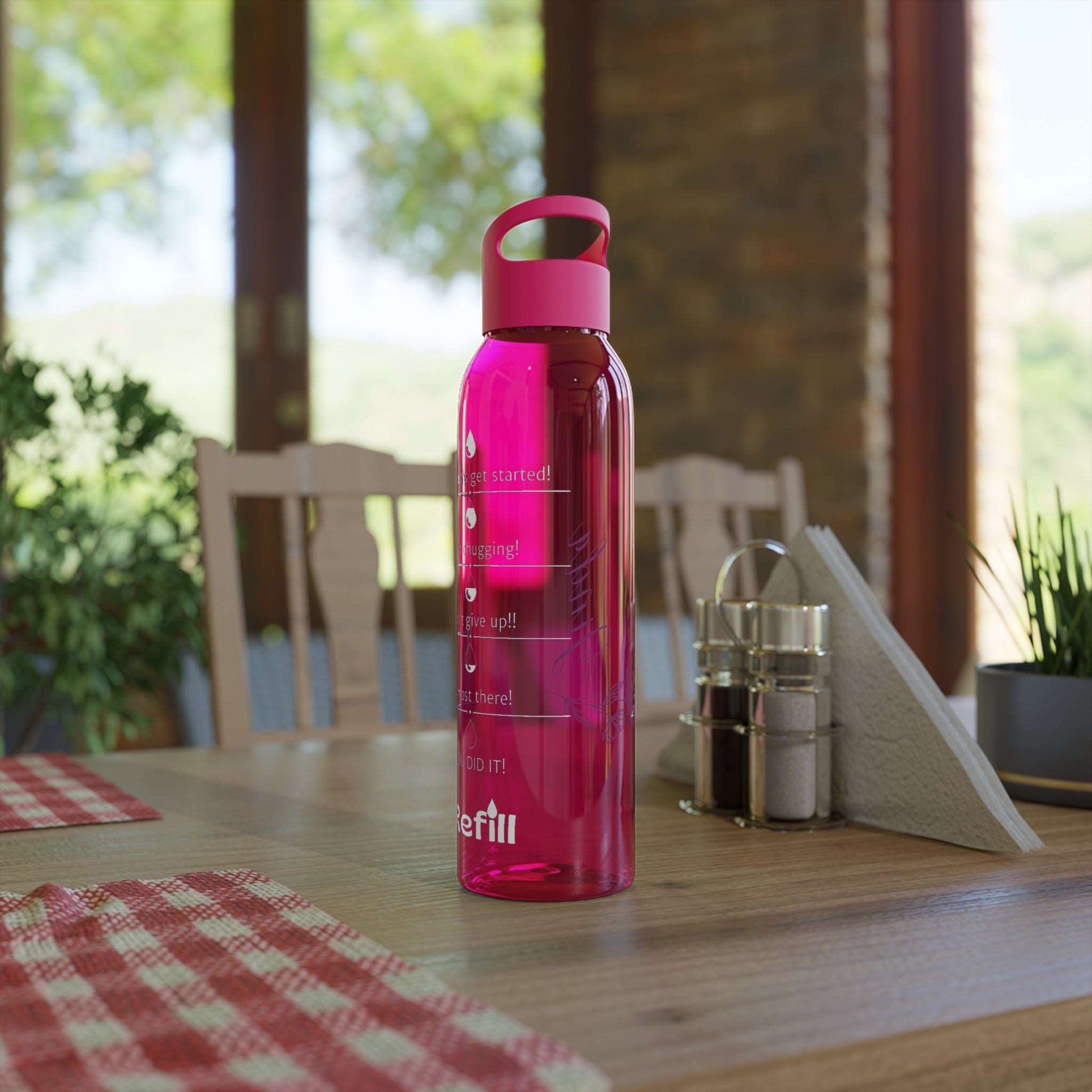 Custom Name "The Flower" Sky Water Bottle | PERSONALIZED - ChoreGirl