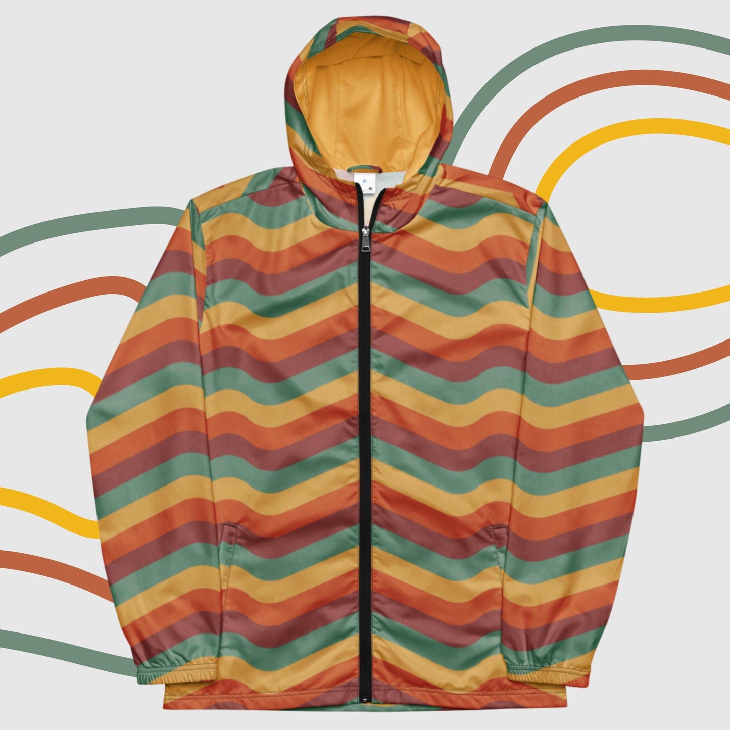 Custom Men’s Retro Vibe Windbreaker Jacket | PERSONALIZED - ChoreGirl
