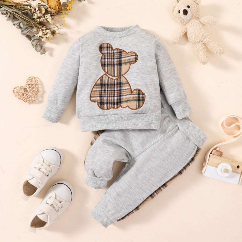 Baby Boy Long Sleeved Sweatshirt and Pants Two-piece Outfit Set - ChoreGirl