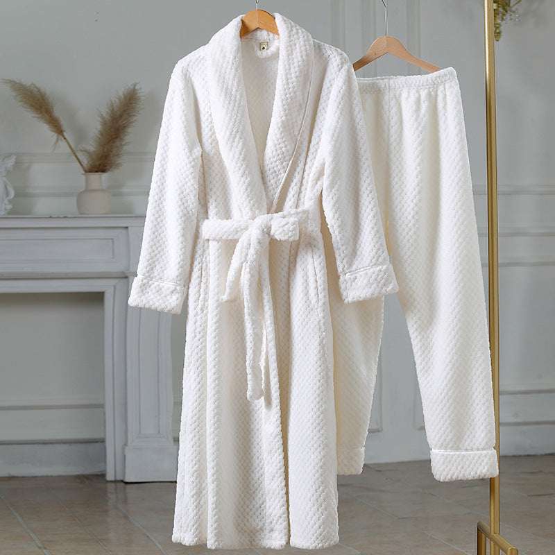 Unisex Comfortable Flannel Thermal Robe - ChoreGirl