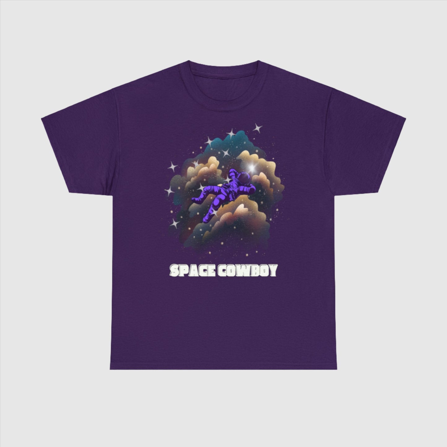 Custom Unisex Space Cowboy Heavy Cotton Tee T-Shirt | PERSONALIZED - ChoreGirl