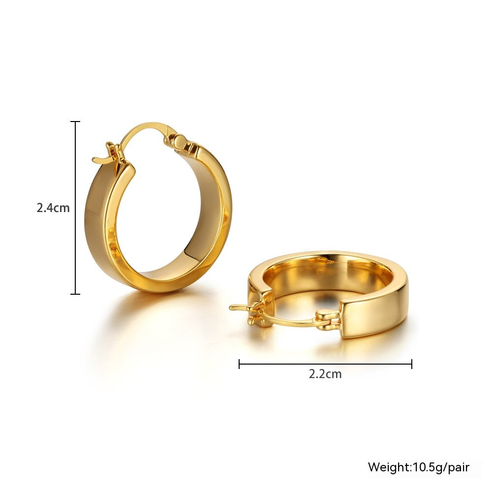 Women's Metal Geometric Circular Earrings - ChoreGirl