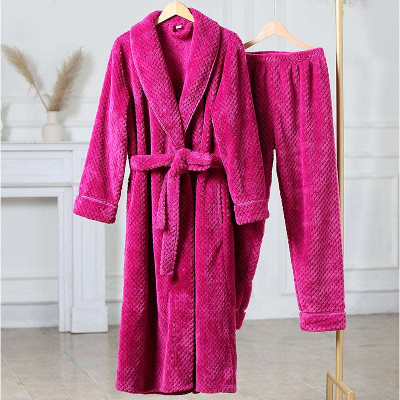 Unisex Comfortable Flannel Thermal Robe - ChoreGirl