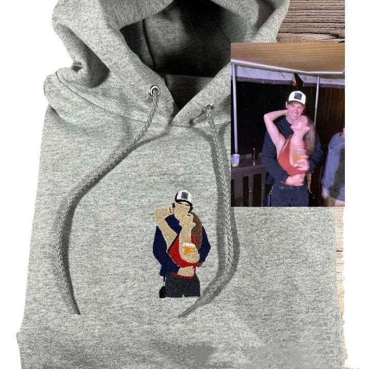 Unisex Custom Photo Embroidered Hoodie | PERSONALIZED - ChoreGirl