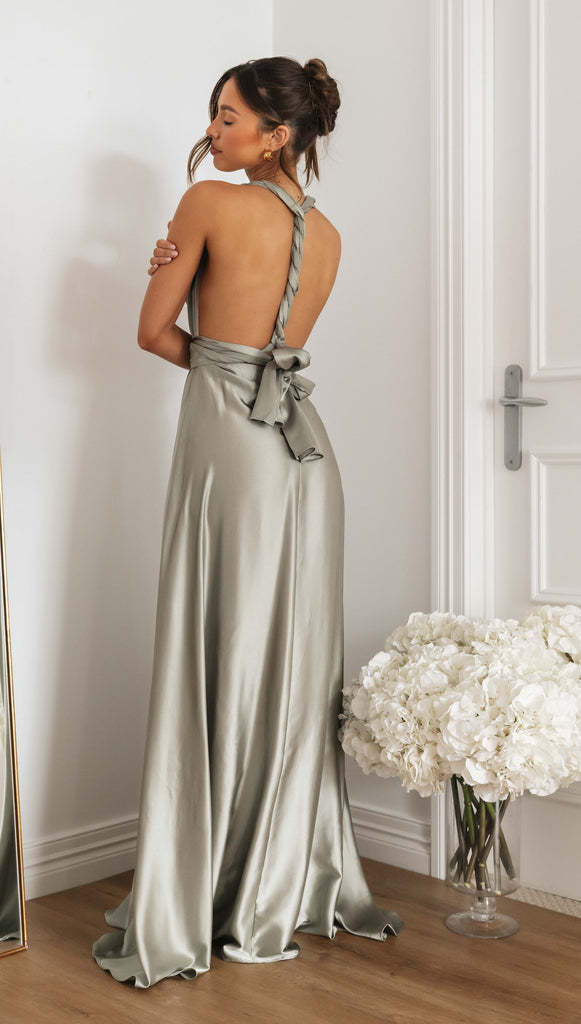 Women's Elegant Long Crossed Back Sleeveless Dress - ChoreGirl