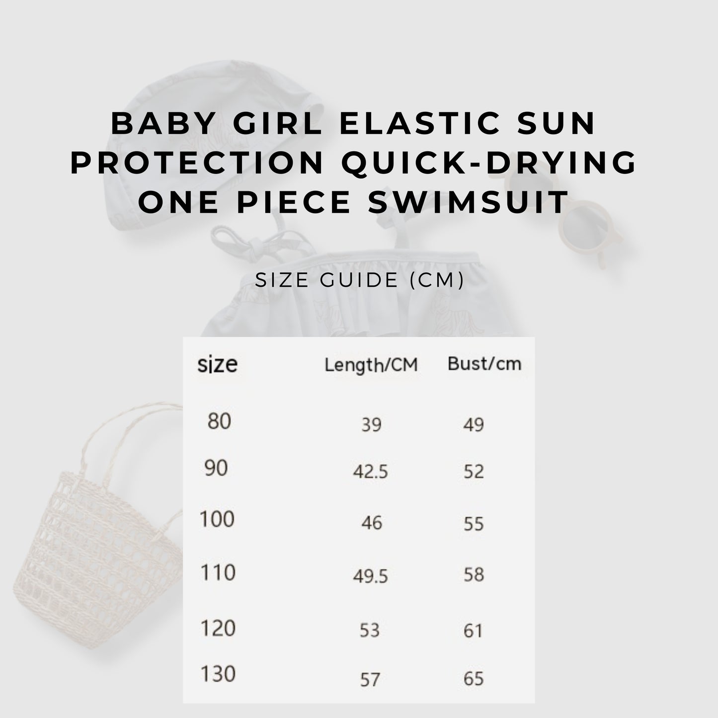 Baby Girl Elastic Sun Protection Quick-drying One Piece Swimsuit - ChoreGirl