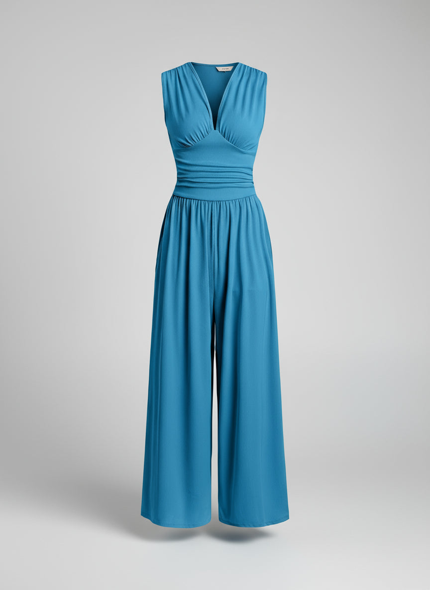 Blue jumpsuit on a white background