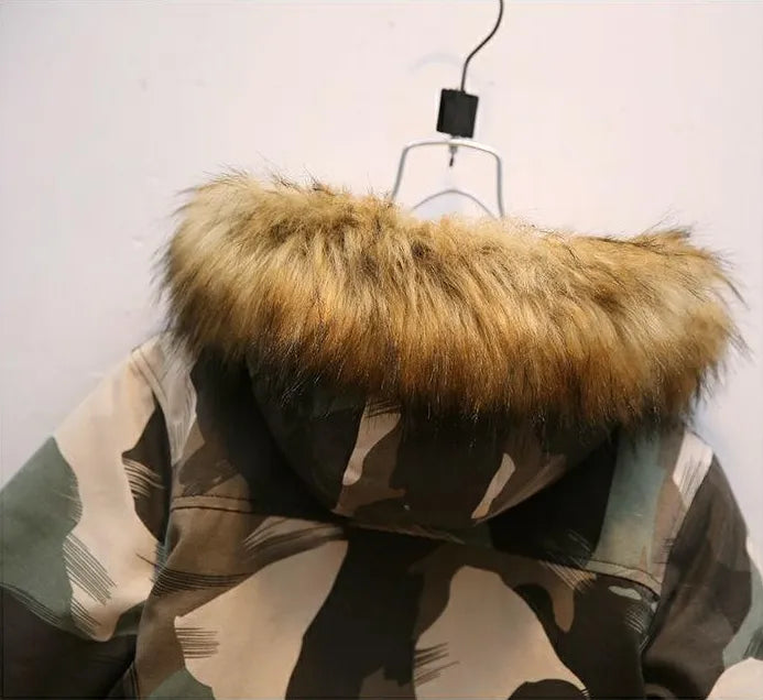 Boy Foreign-style Baby Winter Camouflage Padded Jacket - ChoreGirl