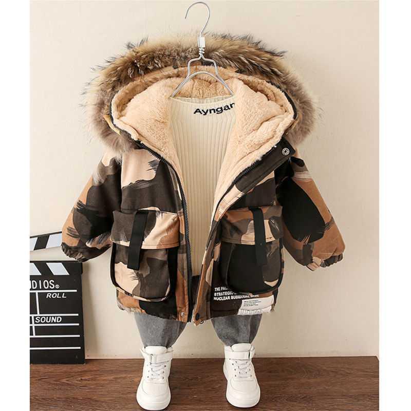 Boy Foreign-style Baby Winter Camouflage Padded Jacket - ChoreGirl
