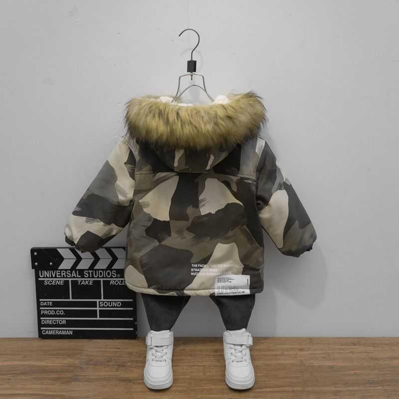 Boy Foreign-style Baby Winter Camouflage Padded Jacket - ChoreGirl