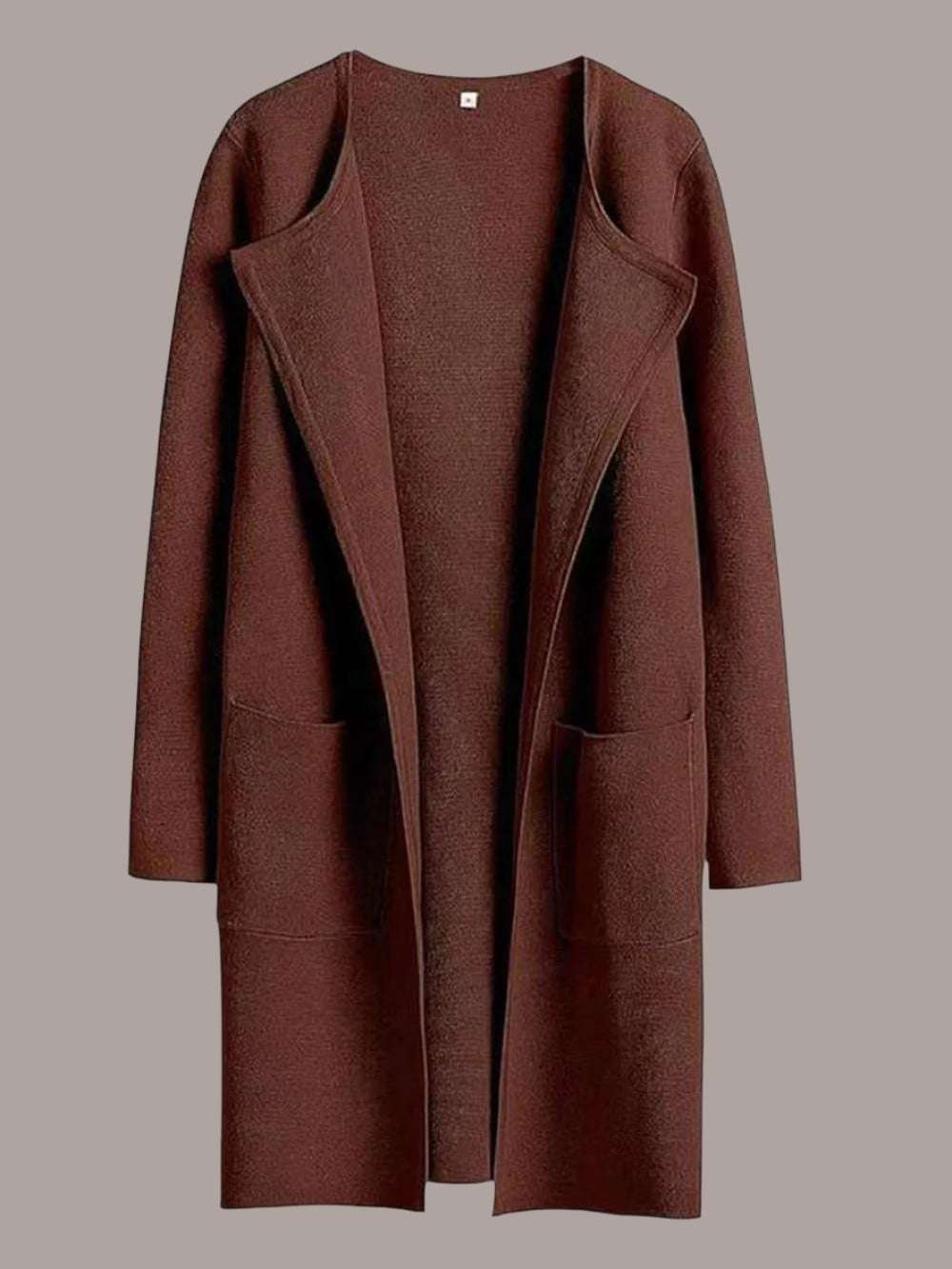 Brown coat on a white background