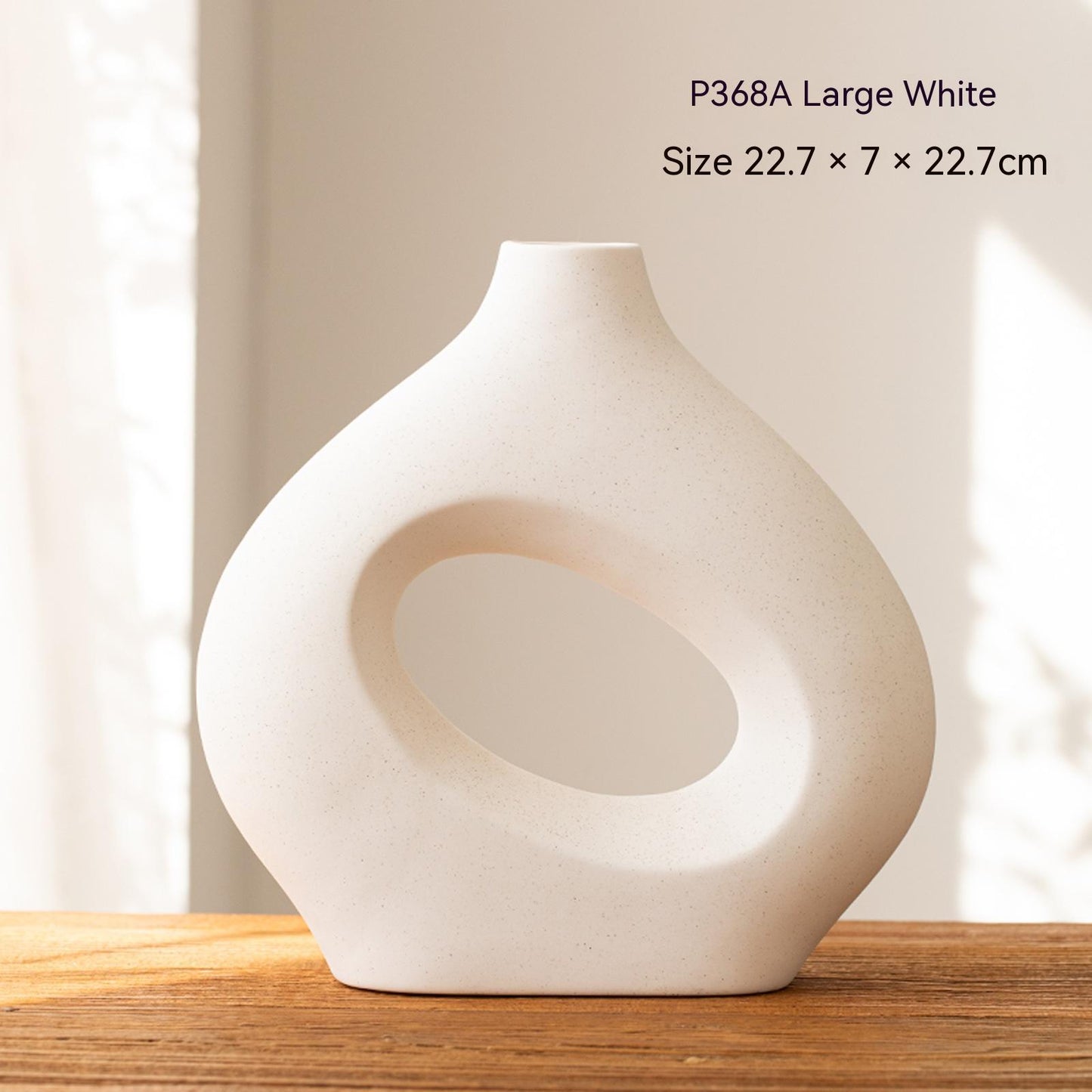 Decorative Circle Ceramic Vase - ChoreGirl