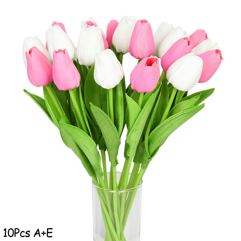 Artificial Tulip Flower Bouquet Decor - ChoreGirl