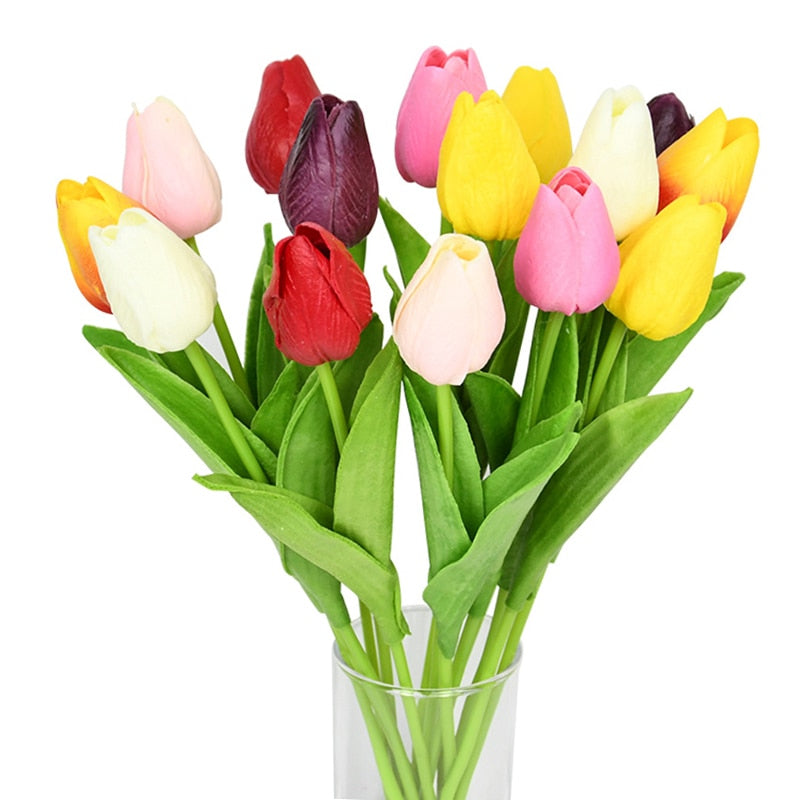 Artificial Tulip Flower Bouquet Decor - ChoreGirl