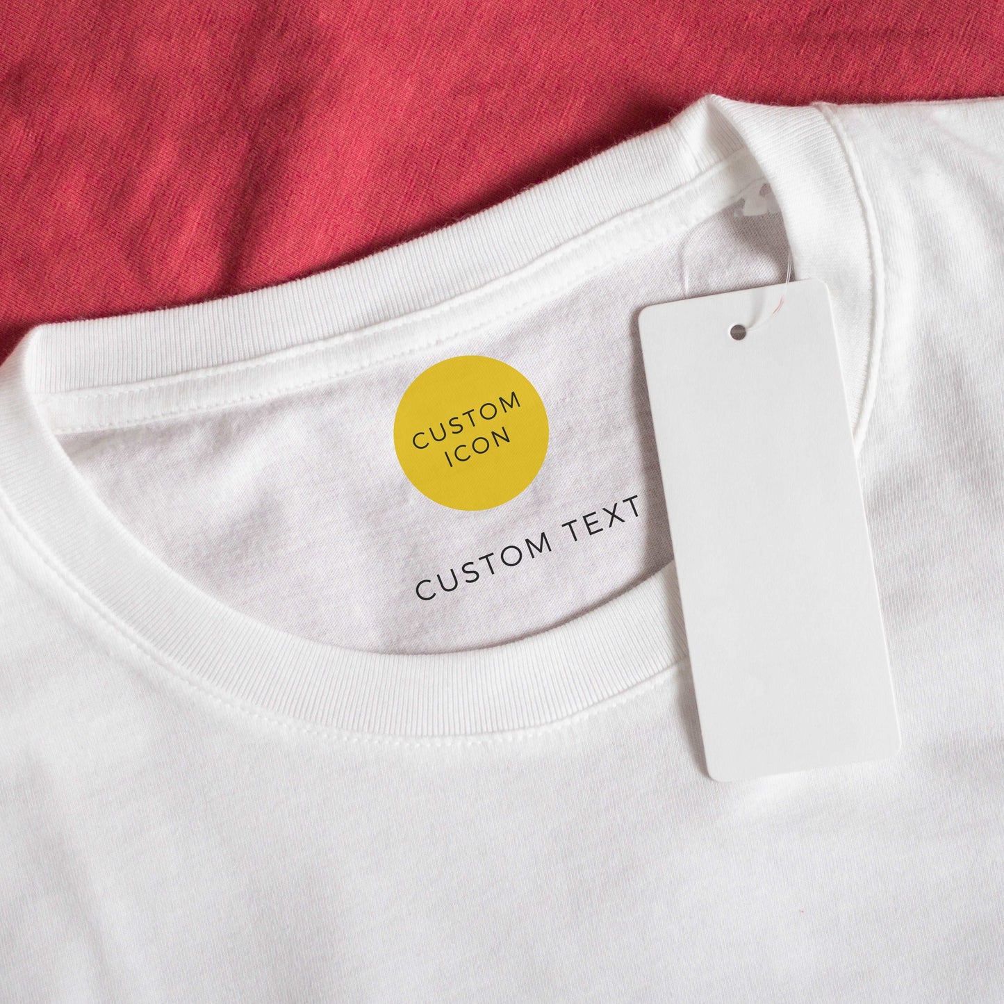 Kids Custom Name and Icon Neck Label Simple Blank Tee | PERSONALIZED - ChoreGirl