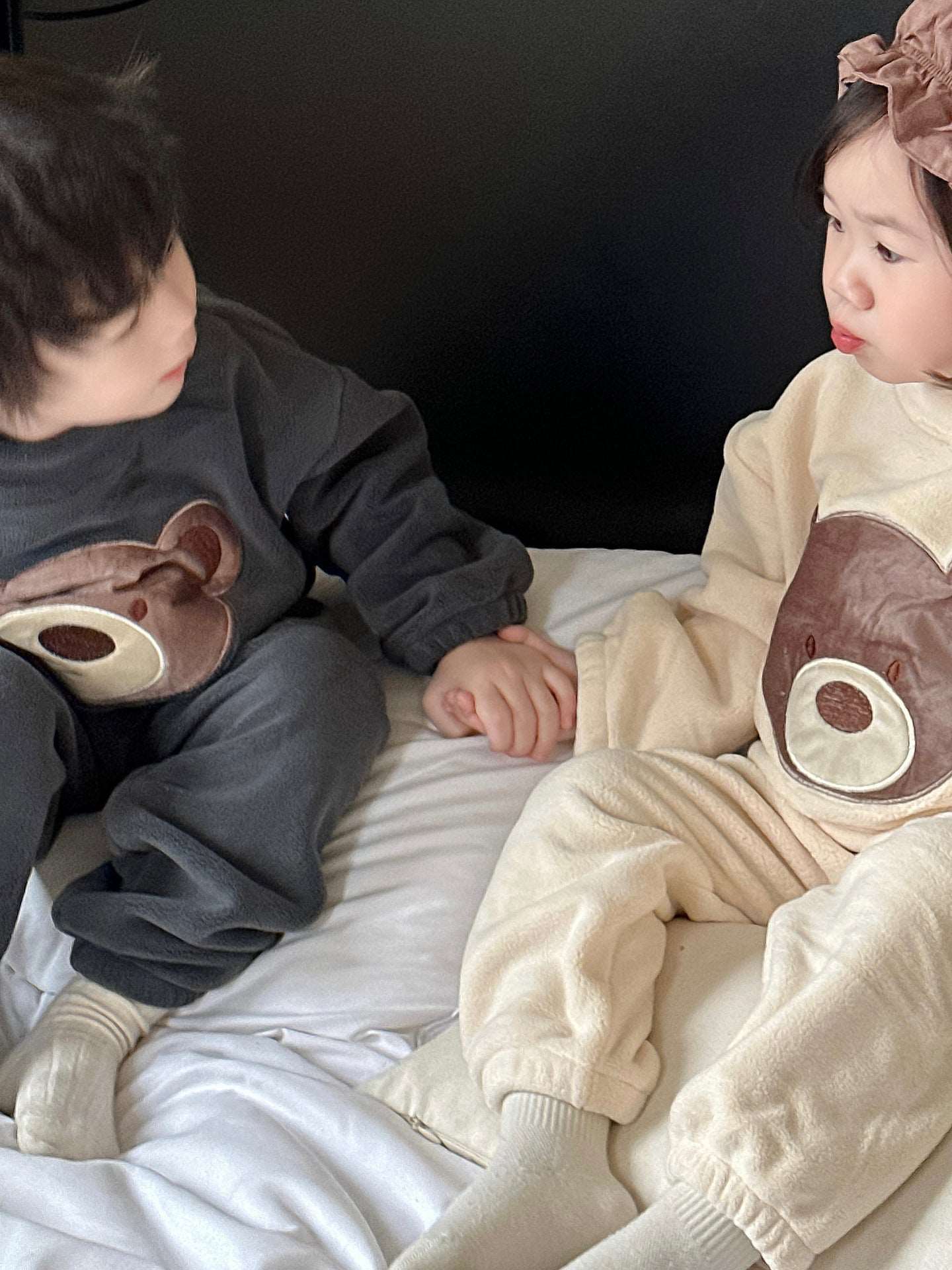 Kids Cute Teddy Warm Loungewear Outfit Set - ChoreGirl