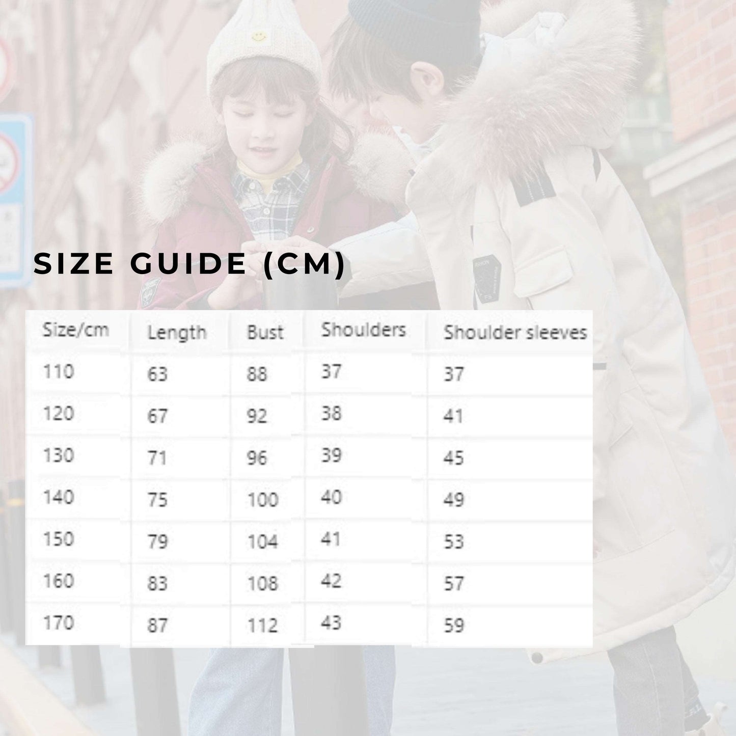 Kids Mid-length Thick Down Coat with Fur - ChoreGirl