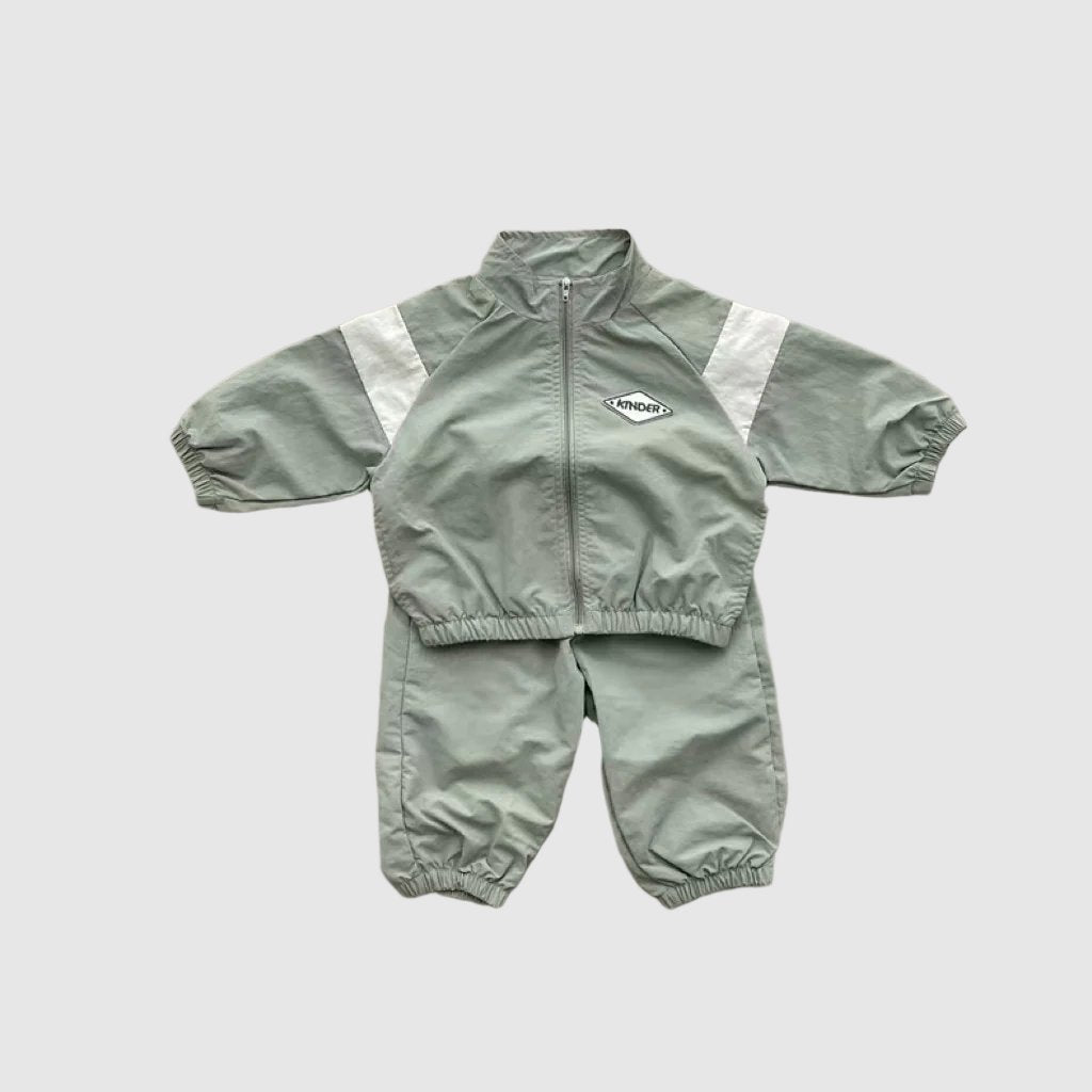 Kids Zipper Jacket and Pants Sports Outfit Set - ChoreGirl