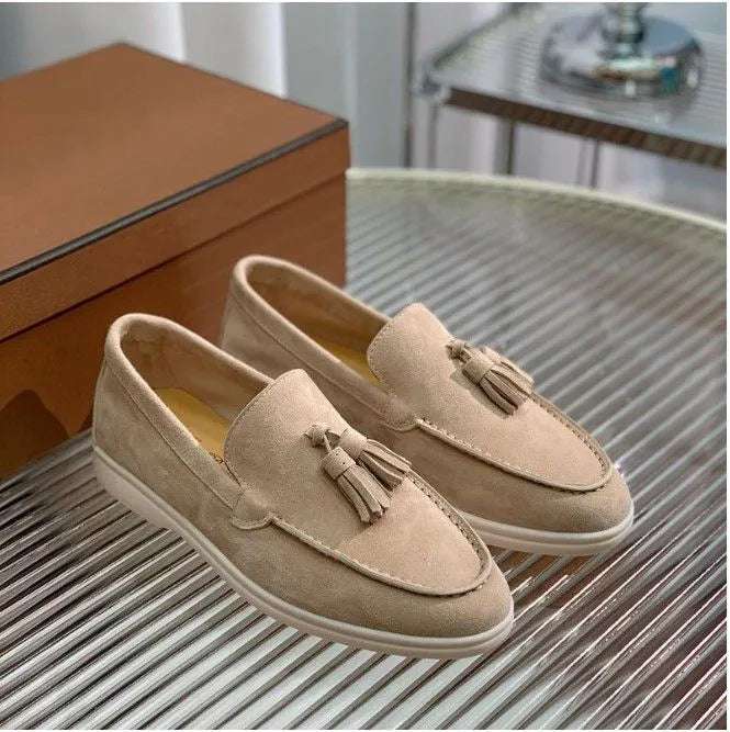 Men's Casual And Lightweight Suede Tassel Slip-On Loafers - ChoreGirl