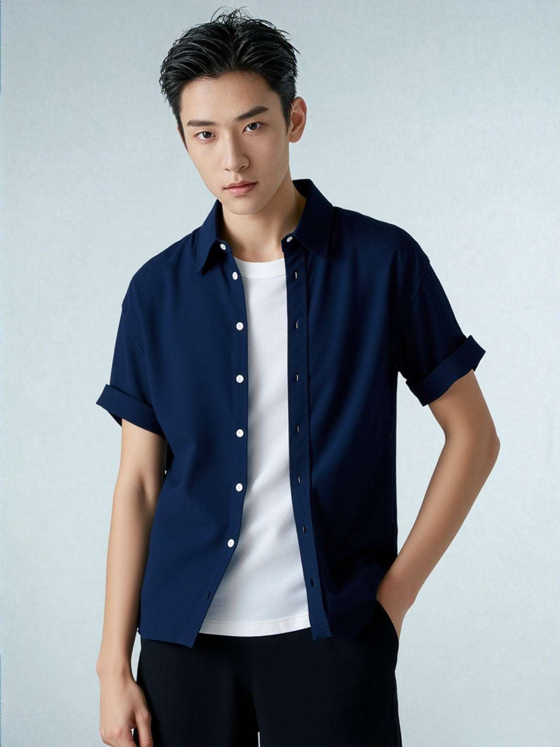 Men's Casual Cotton Short Sleeved Shirt - ChoreGirl