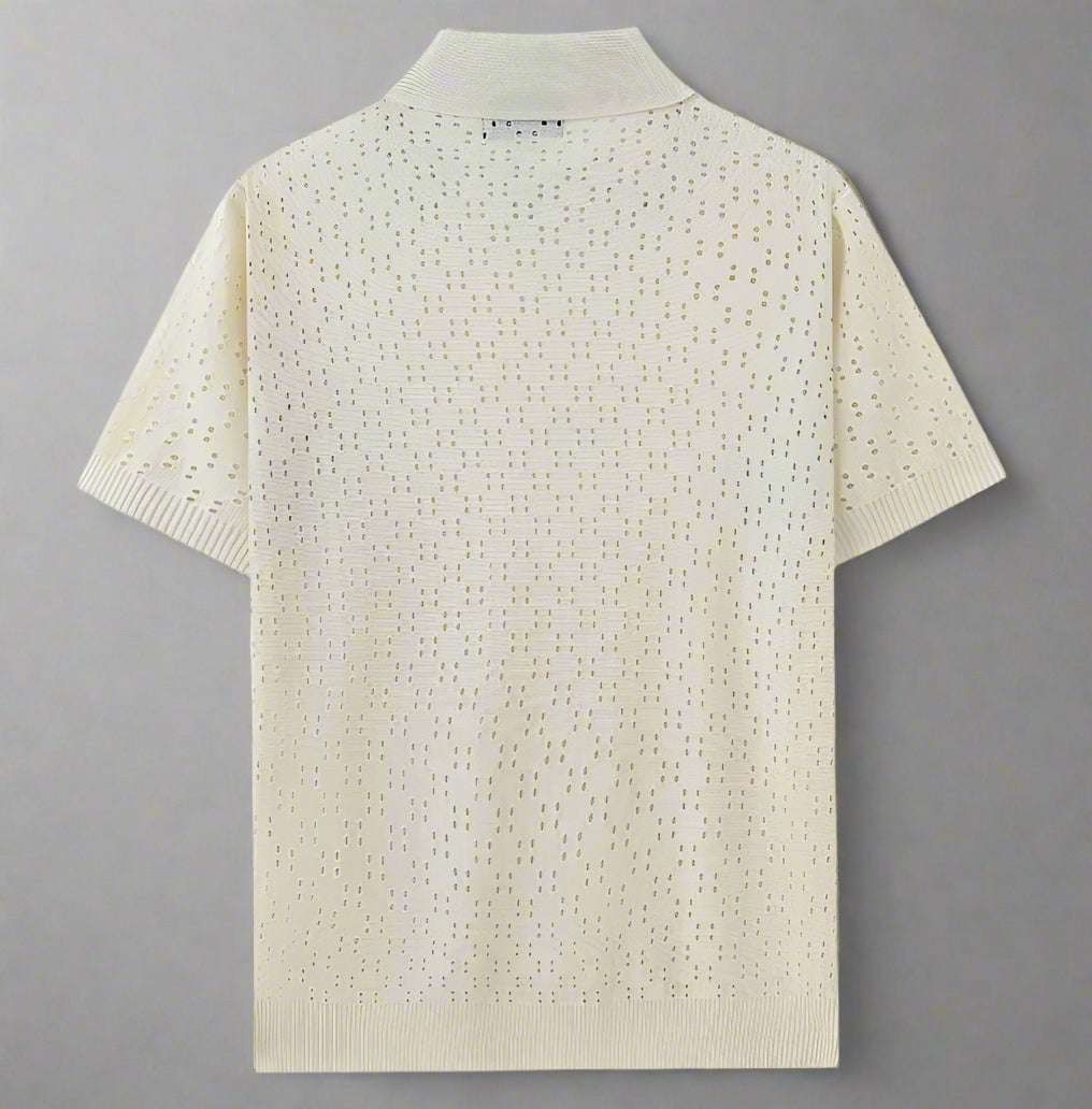 Men's Casual Dovetail Collar Tencel Polo Shirt - ChoreGirl