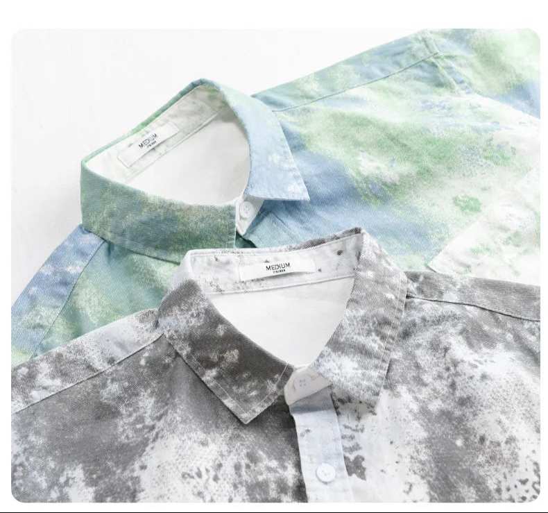 Men's Dyed Short Sleeved Pure Cotton Shirt - ChoreGirl
