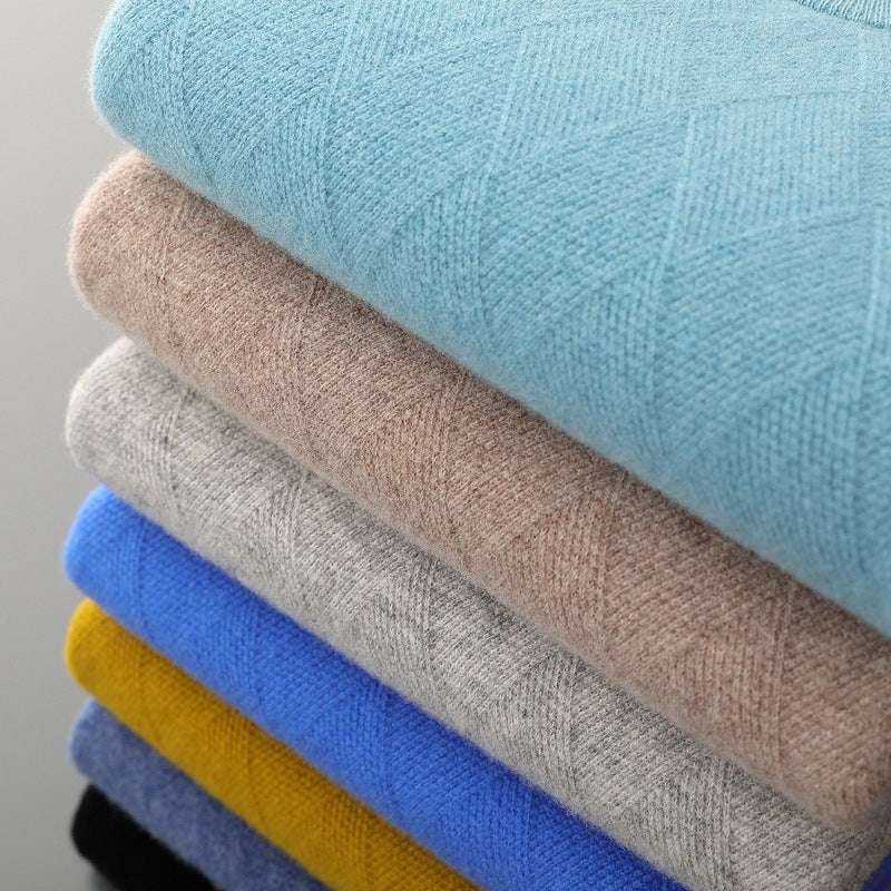 Men's Round Neck Woolen Sweater - ChoreGirl