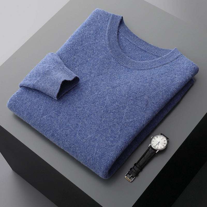 Men's Round Neck Woolen Sweater - ChoreGirl